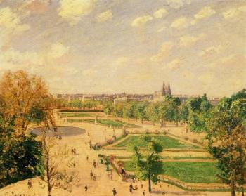 The Tuileries Gardens, Morning, Spring, Sun
